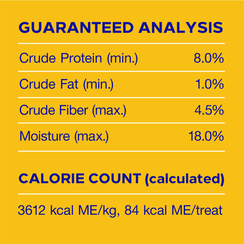 PEDIGREE® DENTASTIX™ Beef Flavor Large Dog Treats guaranteed analysis image