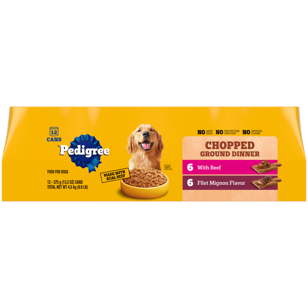 PEDIGREE® Chopped Ground Dinner Filet Mignon Flavor With Beef