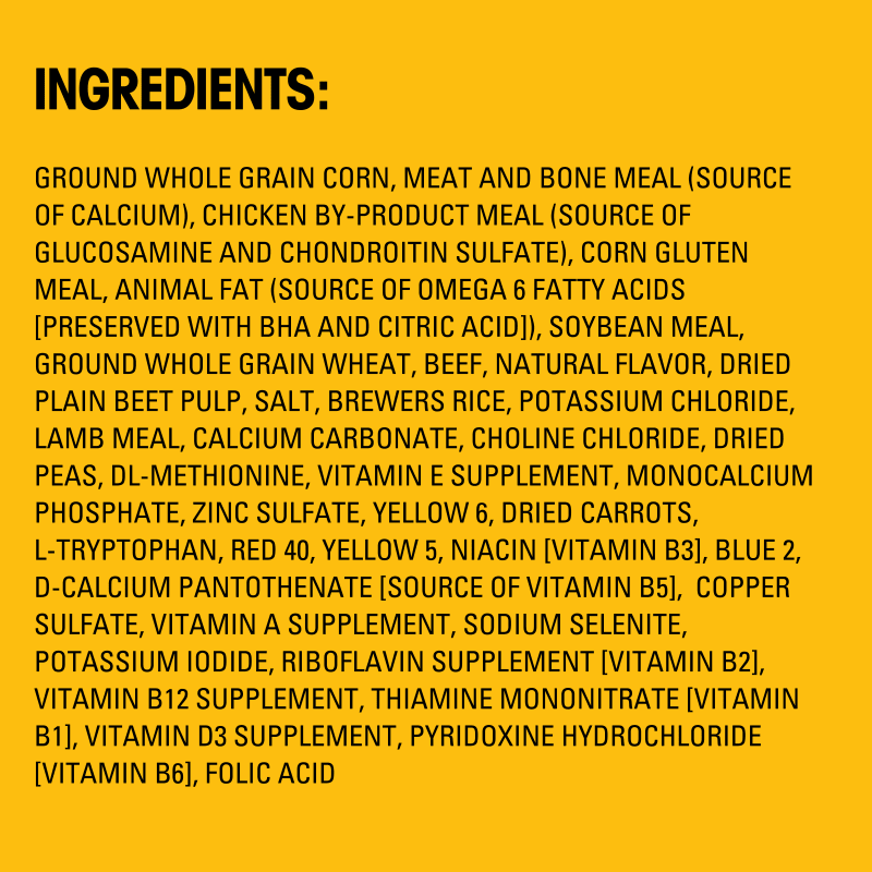 PEDIGREE® Dry Dog Food  High Protein Beef and Lamb Flavor ingredients image