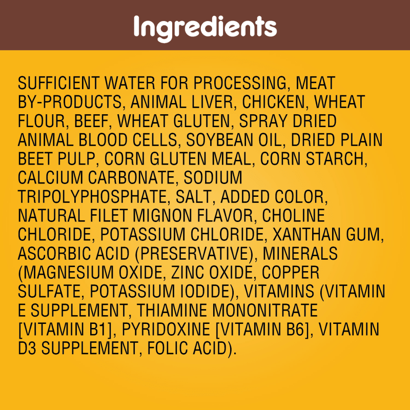 PEDIGREE® CHOICE CUTS™ Filet Mignon Flavor in Gravy Wet Dog Food ingredients image
