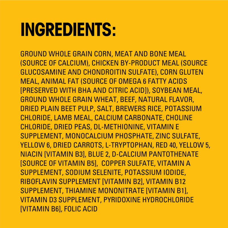 PEDIGREE® Dry Dog Food  High Protein Beef and Lamb Flavor ingredients image