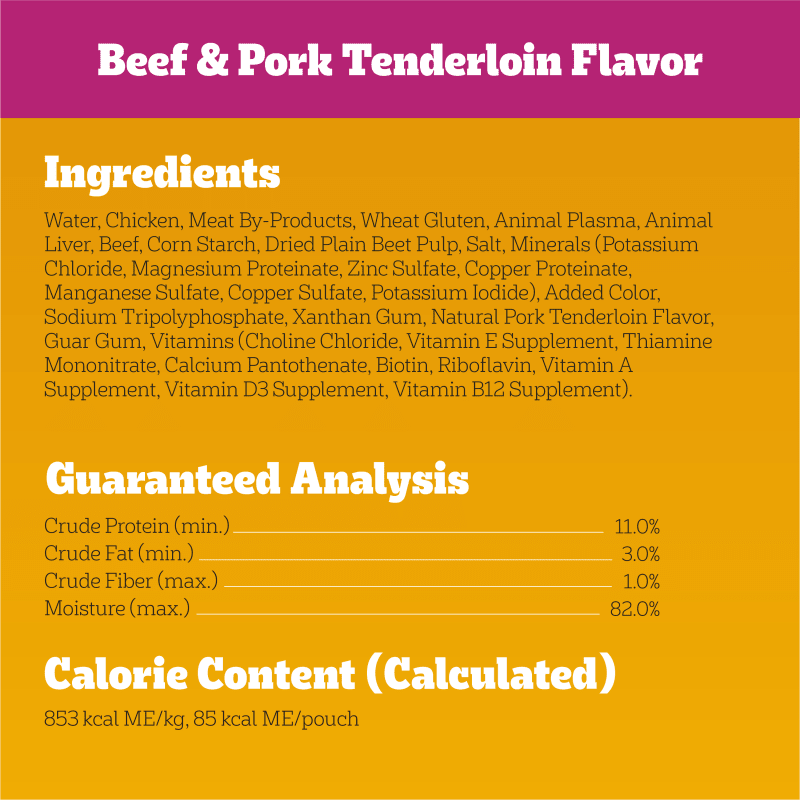 PEDIGREE® High Protein Wet Dog Food Pouches Variety Pack ingredients image