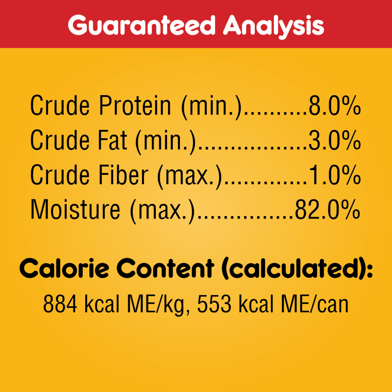 PEDIGREE® CHOICE CUTS™ in Gravy with Beef Wet Dog Food guaranteed analysis image