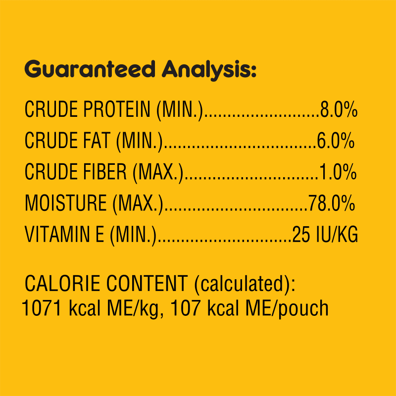PEDIGREE® Wet Dog Food Chopped Ground Dinner with Hearty Chicken guaranteed analysis image