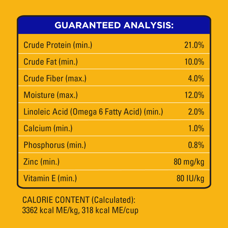 PEDIGREE® Adult Marrobites Steak and Vegetable guaranteed analysis image