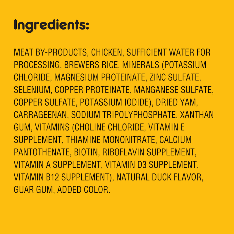PEDIGREE® Can High Protein Chopped Chicken & Duck Flavor ingredients image