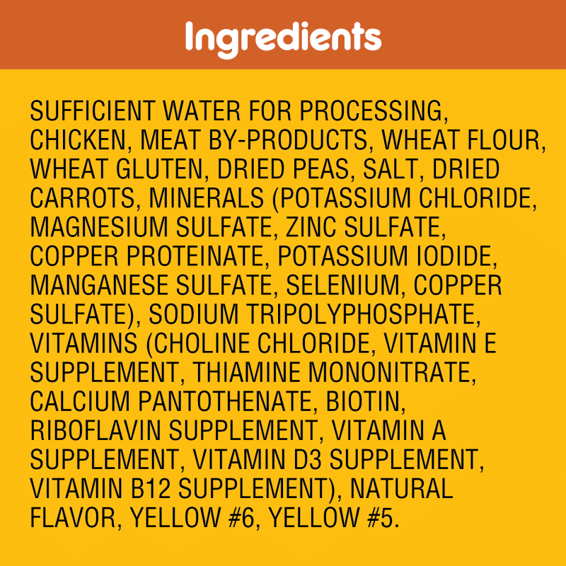PEDIGREE® Small Dog TENDER BITES™ Chicken & Vegetable ingredients image